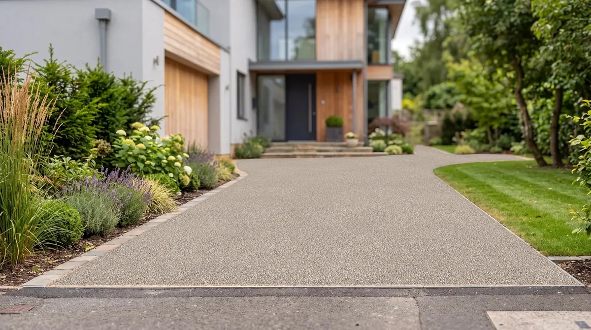 A driveway drawn in Anthracite by the visualizer