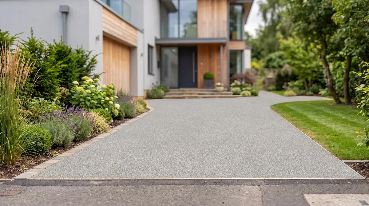 A driveway drawn in Dove Grey by the visualizer